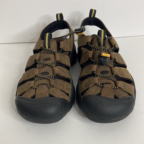 Keen Newport Sandals Mens 7 Brown Leather Waterproof Hybrid Shoes Camping Hiking - Picture 2 of 14